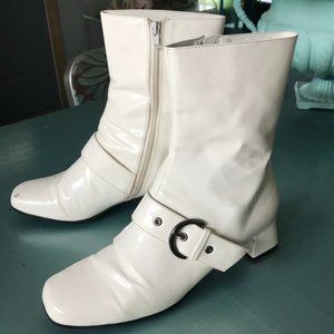 Matisse White Buckle Go Go Boots